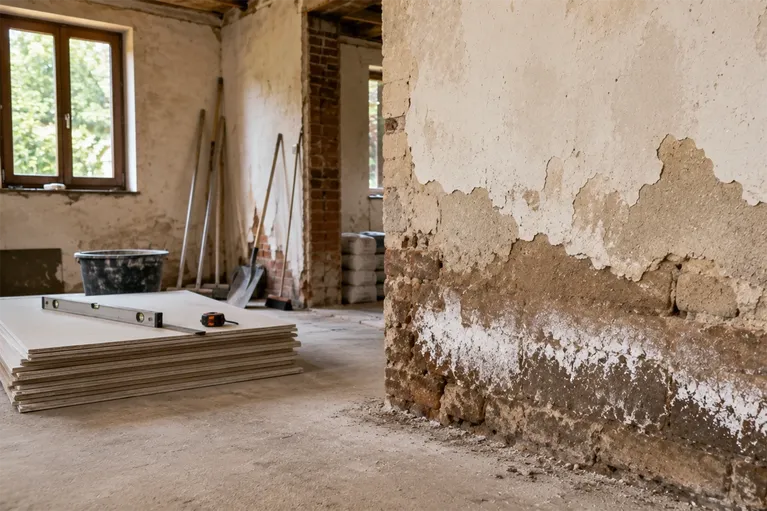 Rekonstrukce starého domu: proč řešit vlhkost jako první